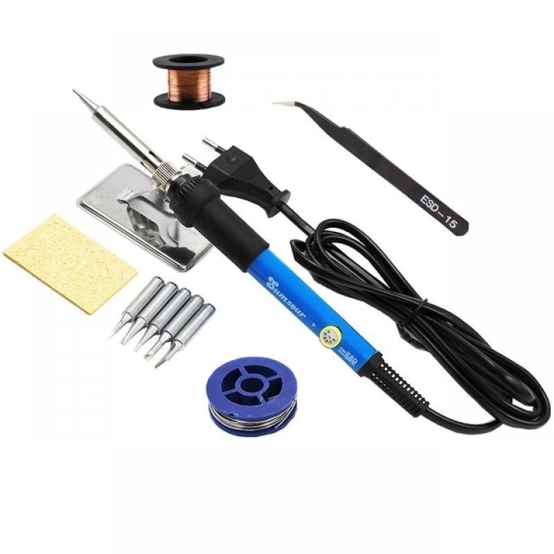 New Adjustable Temperature Electric Soldering Iron 220V 110V 60W 80W Welding Solder Rework Station Heat Pencil Tips Repair Tools