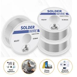 0.8mm 1.0mm 63/37 Soldering Tin Wire Tin Melt Rosin Core Solder Soldering Wire Roll No-clean FLUX 2.0Percent Tin Fusible Tin