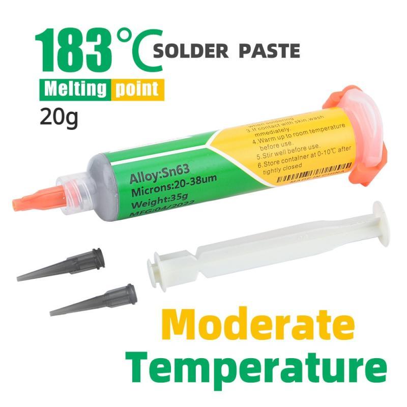 Solder paste Sn63Pb37 183C 20g repair solder paste 6337 lead medium temperature fluxo de solda bga rework station reseal