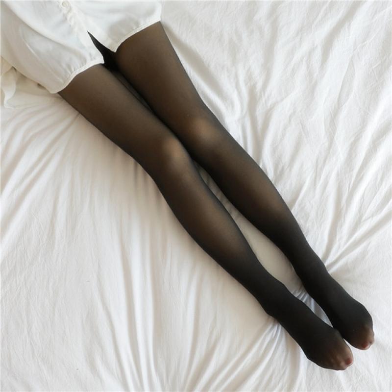 Legs Fake Translucent stockings Warm Fleece Pantyhose Thicken High elasticity Slim Stretchy Winter Outdoor tights ropa mujer