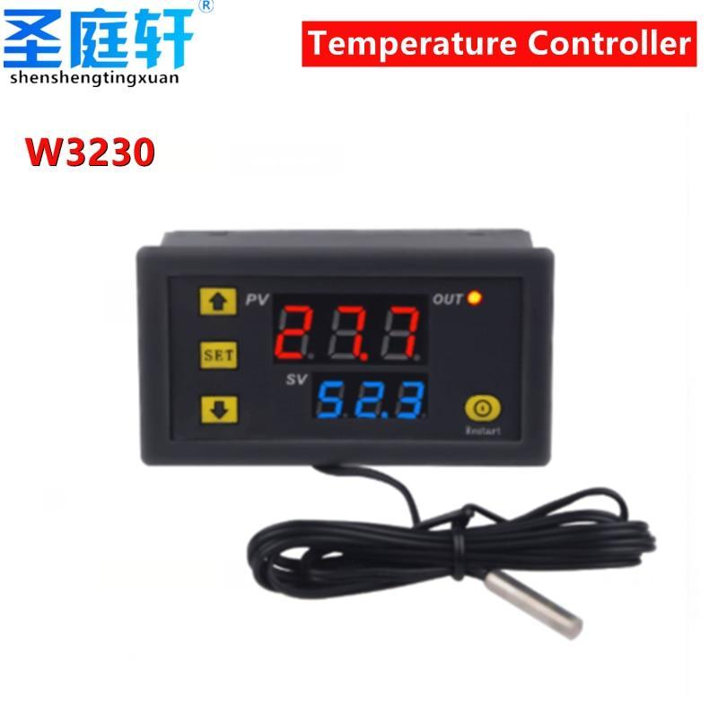 W3230  Mini Digital Temperature Controller 12V 24V 220V Thermostat Regulator Heating Cooling Control Thermoregulator with Sensor