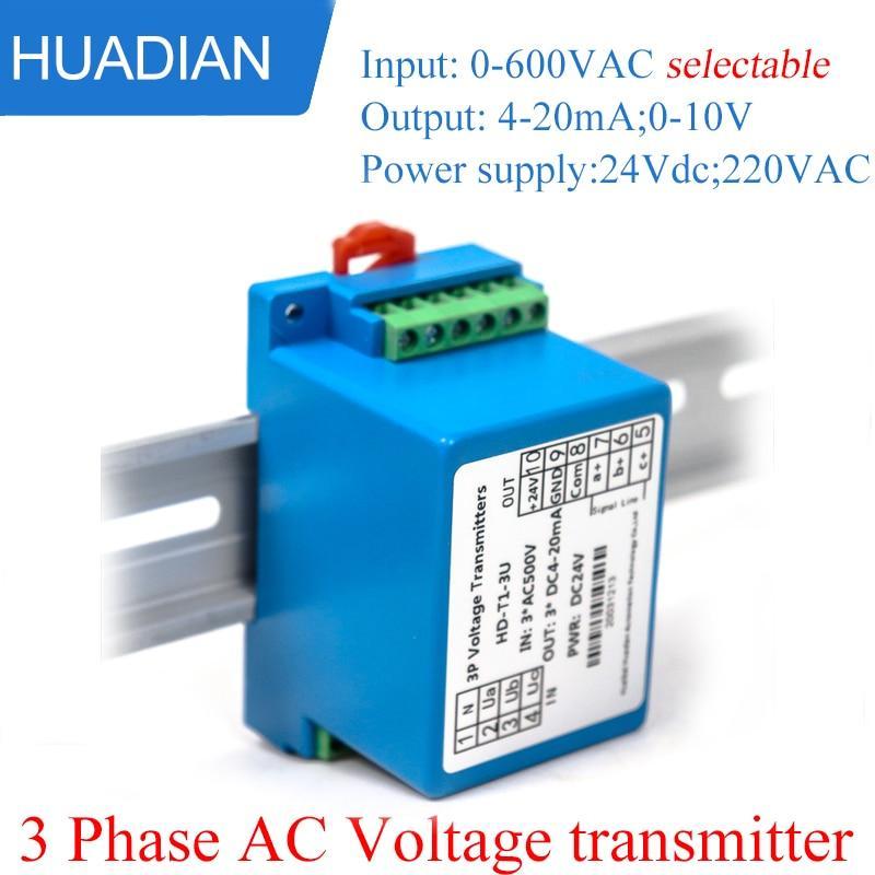 Ac Voltage Transducer Voltage Sensor Transmitter Transformer Input 0-400V Ac Output 0-10V Dc