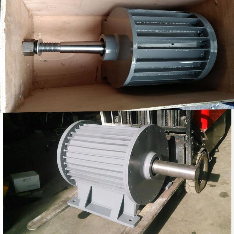 10KW Direct Shaft Big Generator AC Alternators 96V 120V 220V 380V Gearless Permanent Magnet Low RPM For Wind And Water Turbine