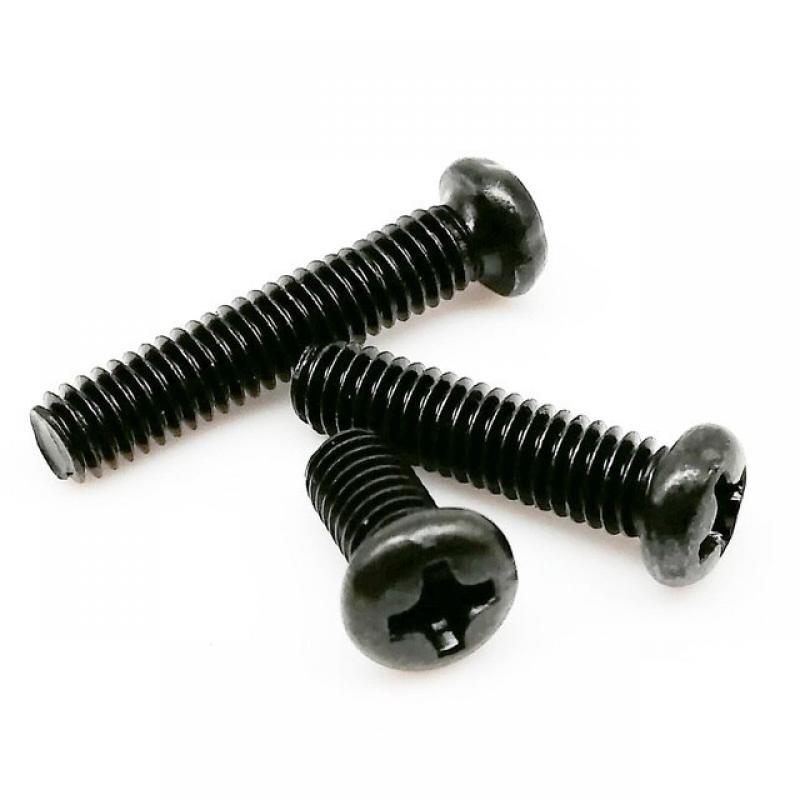 50pcs M1 M1.2 M1.4 M1.6 M2 M2.5 M3 M4 Mini Micro Small Black A2-70 304 Stainless steel Cross Phillips Pan Head Screw Round Bolt