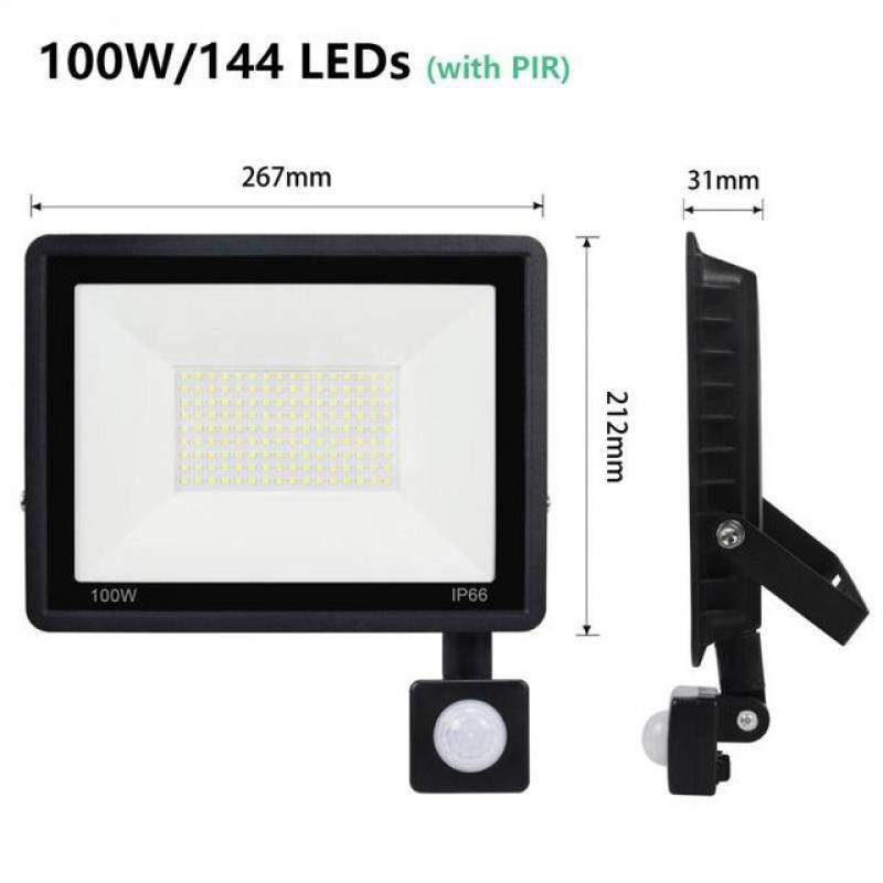 Wall Lamp Led Pir Motion Sensor 220v White Outdoor Spotlight High Quality Durable Garden Spotlight Ip66 Waterproof 2023 Hot