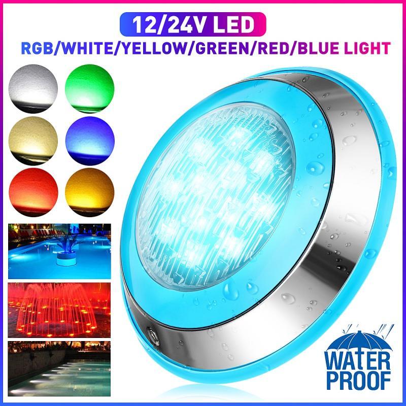 12/24V Swimming Pool Light Led Waterproof LED Swimming Pool Light Underwater Outdoor Lighting Fountains Lamp Garden Pond Light