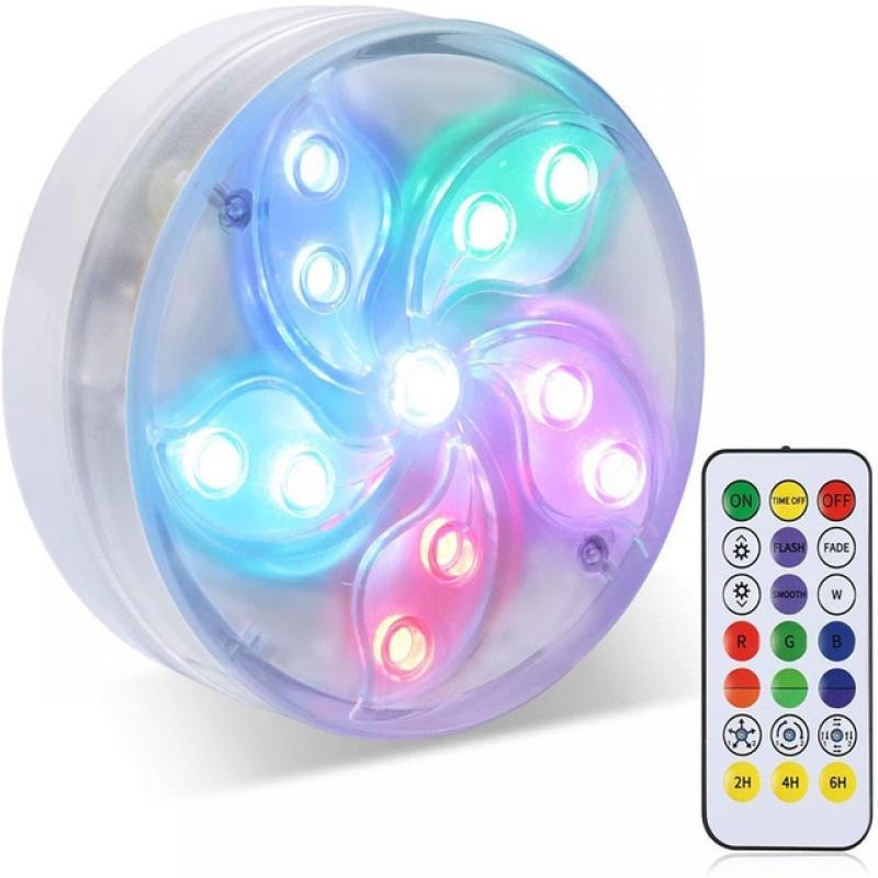 New remote control led aquarium light color RGB flashing LED aquarium aquarium light wireless remote control pool diving light