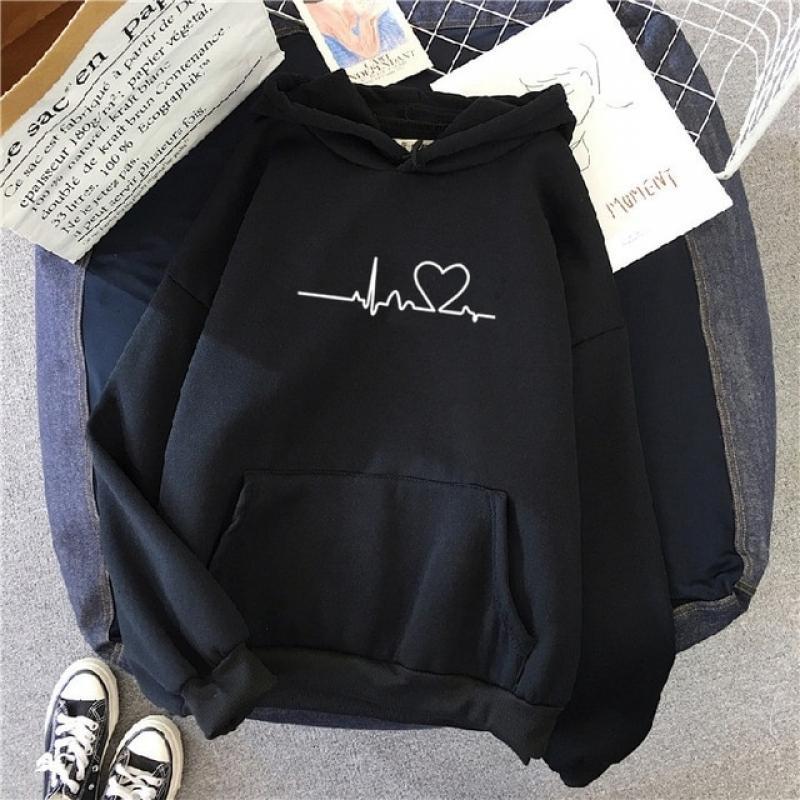 2023 letter print new hooded sweater women's spring long-sleeved lazy style loose hooded top