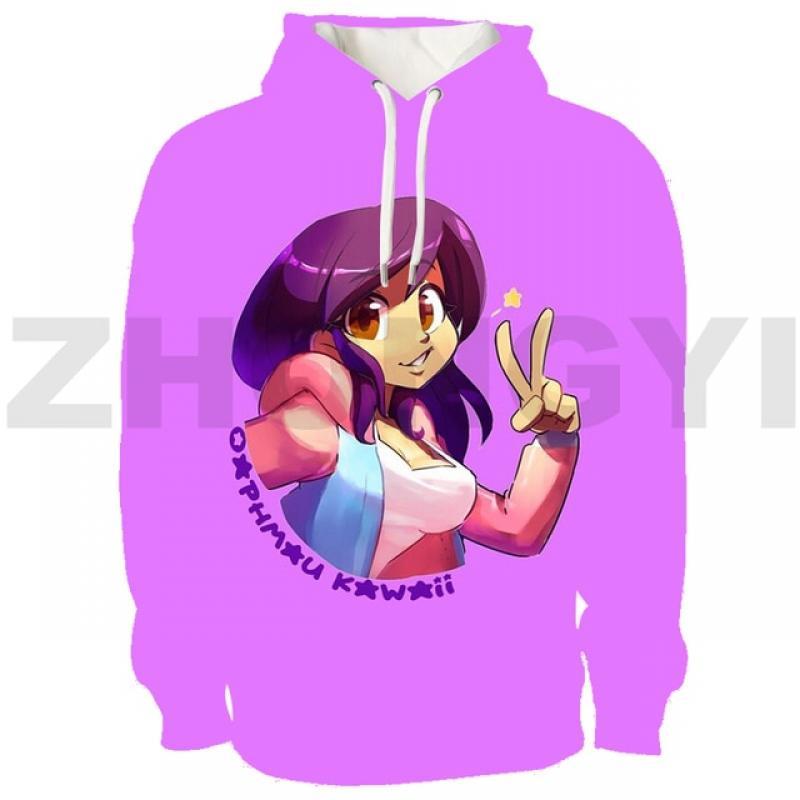 Aphmau Hoodie Anime Oversized Pullover Sweatshirt Cartoon As A Cat Aphmau Merch Streetwear Teenager Harajuku Women's Clothes