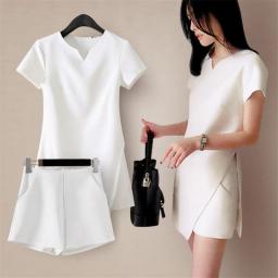 Fashion Set 2023 New Korean Version Temperament Reducing Age And Slimming Small Figure Two Piece Set For Summer