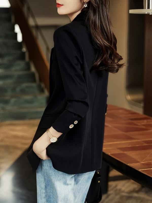 Spring Autumn Korean Style Brown Suit Jacket for Women Blazer 2023 Temperament Fashion Casual Coffee Blazer Woman Jacket