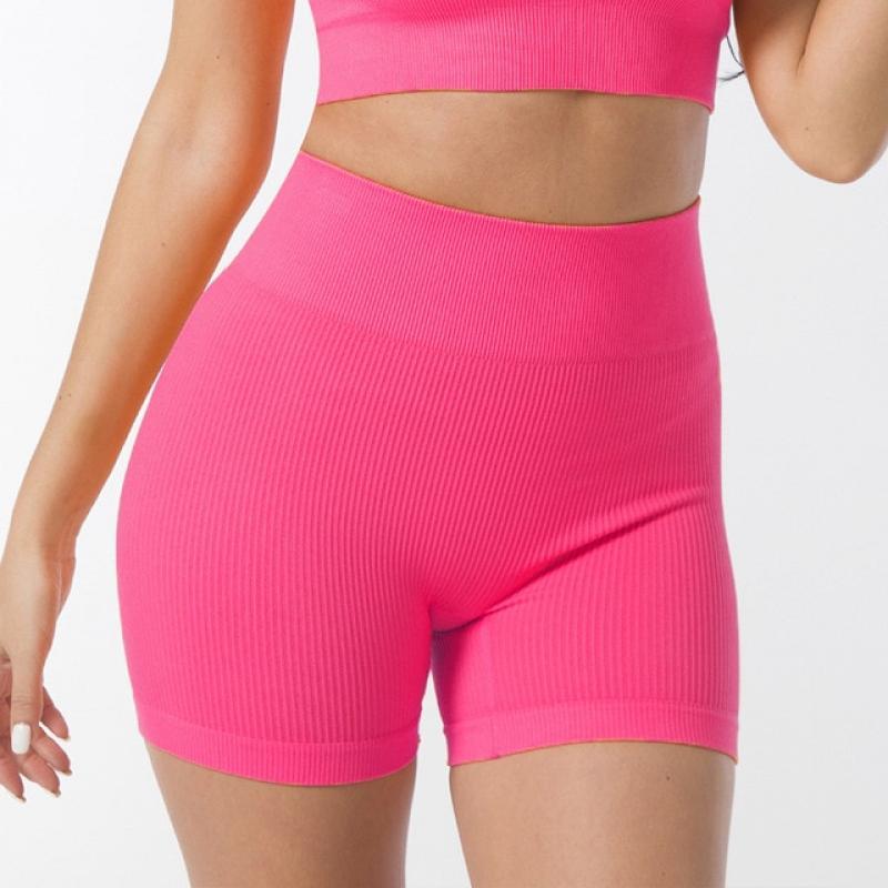 Summer Women High Waist Shorts Sports Fitness Sexy Hiplifting Fitness Elastic Breathable Sports Running
