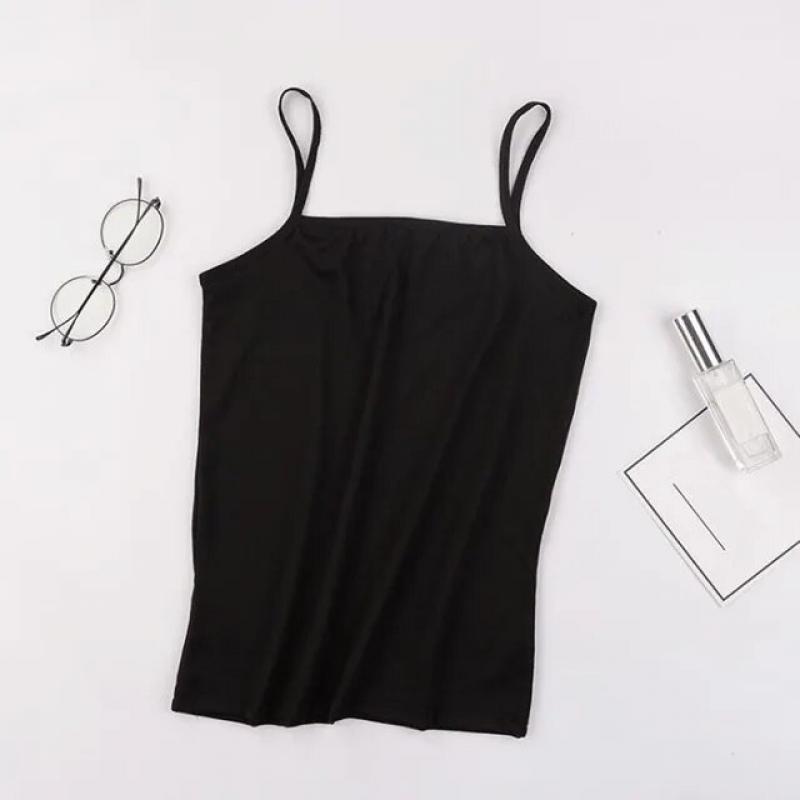 Solid Color Summer Sexy Camisoles Women Crop Top Sleeveless Shirt Female Bralette Tops Strap Home Sleepwear Base Vest Tops