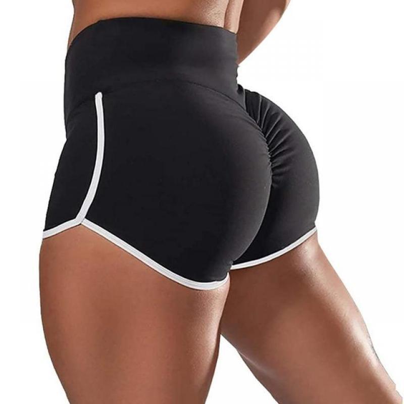 Women Sports Shorts solid color High Waist Hip Lifter Yoga Shorts Slim fit Boxers Hot Pants Women's Clothing for running
