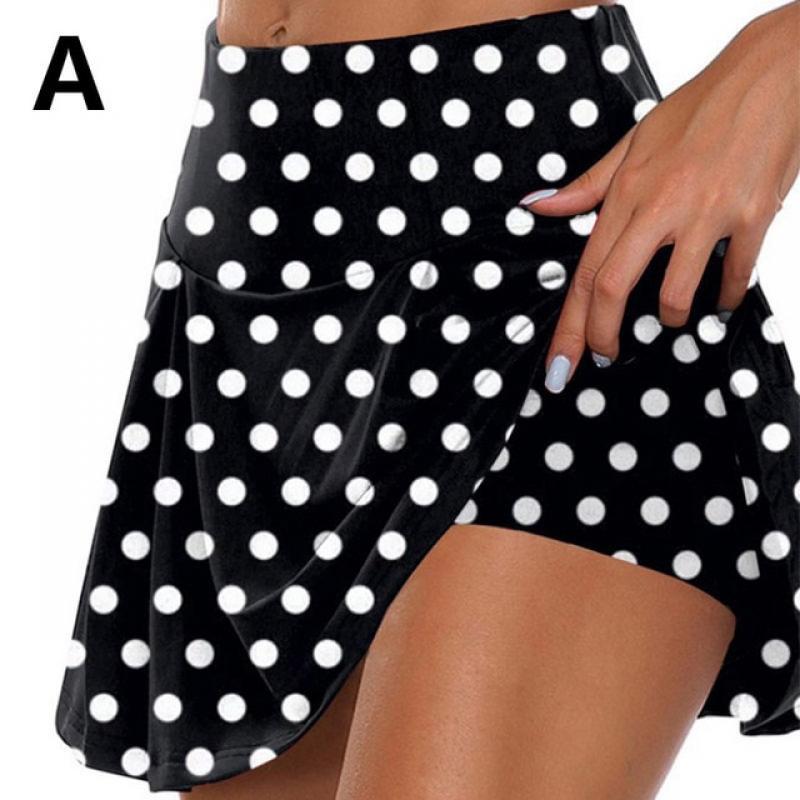 1PC Summer Sport Shorts Skirts Polka Dots Printed Fitness Skirts Yoga Shorts Tennis Dance Shorts Female Short Pants