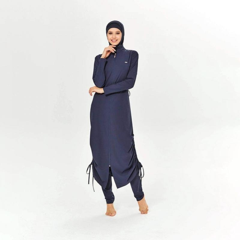 3PCS Muslim Modest Burkini Swimwear Abaya Swimsuit For Women Abayas Hijab Islamic Long Sleeve Full Cover Ups Swimming Suit Swim