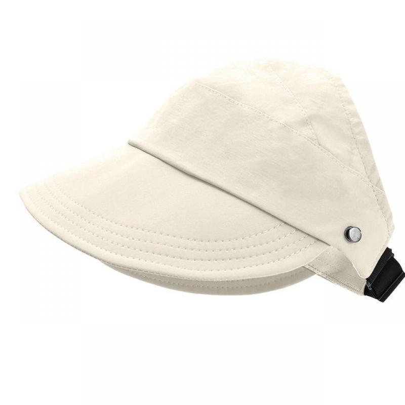 Women's Summer Sunhat Outdoor Beach Hat Fisherman Ponytail Cap Sunscreen UV Protection Cap Adjustable Wide Brim Bucket Caps