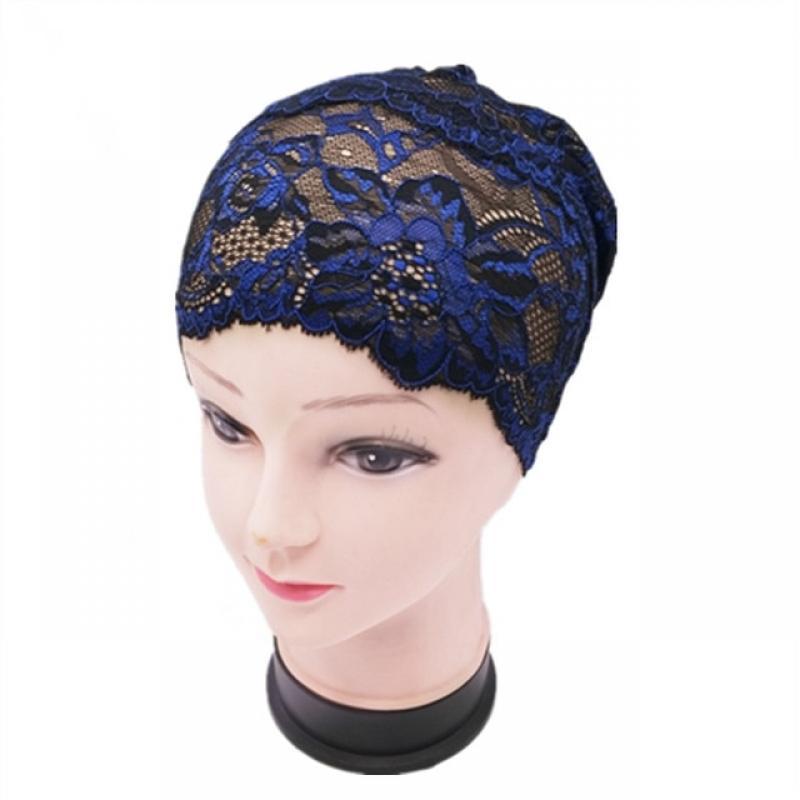 Muslim Underscarf Full Cover Lace Flower Hat Headscarf Turban Islam Wrap Hijab Cap Women Hair Loss Cancer Chemo Beanie Headwear