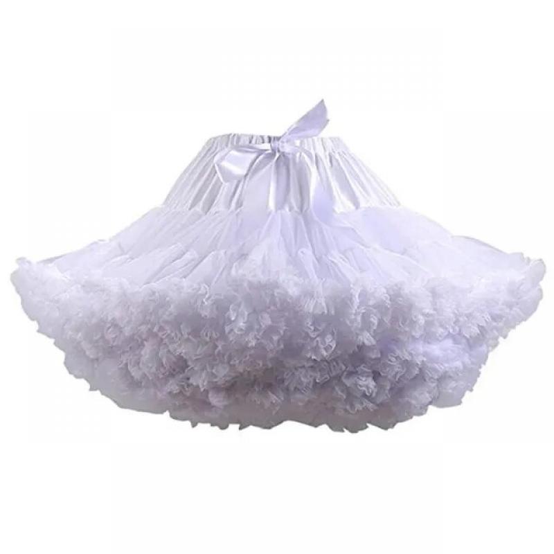 4 Colors Petticoat Women Lolita Cosplay Petticoat A-Line Puffy Tutu Skirt Layered Ballet Pettiskirts Big Bowknot Underskirt