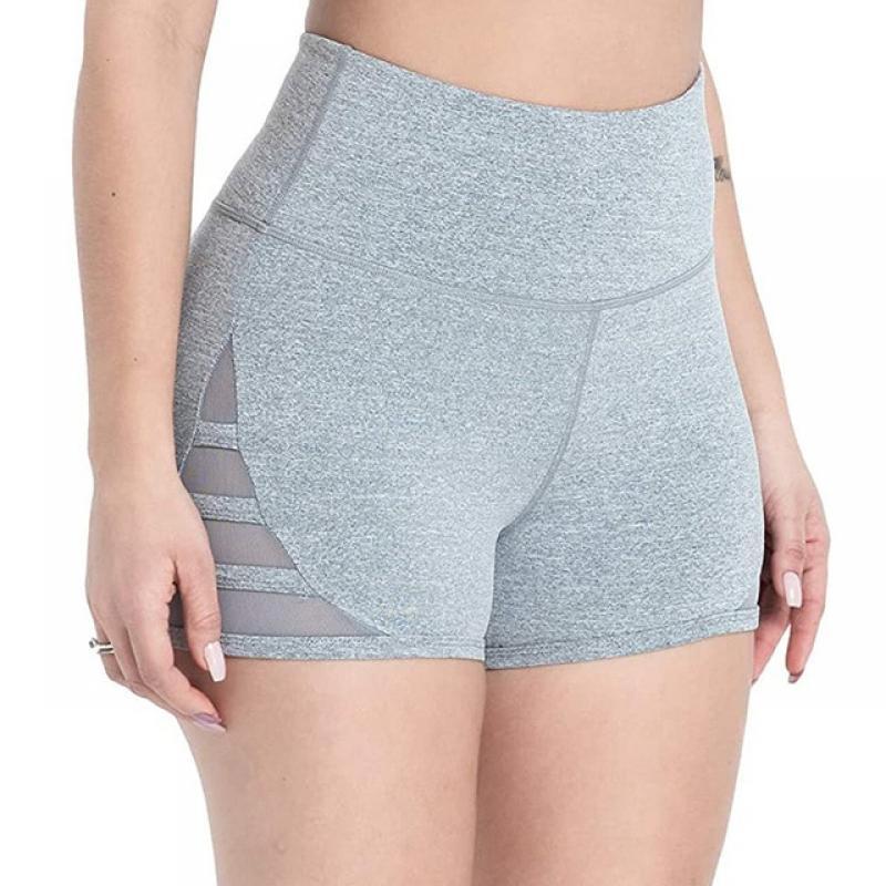 Lady Hollow Lace Yoga Shorts High Waist Workout Shorts Fitness Yoga Women Yoga Gym Running Short Pants Sportswear