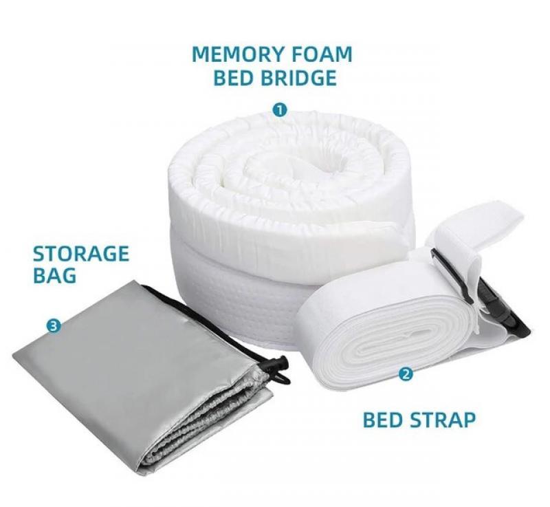 Bed Bridge Twin to King Converter Kit Adjustable Mattress Connector for Bed BedspaceFiller Twin Bed Connector