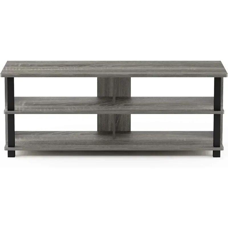 Small TV Stand Tier Stand , French Oak Grey Cd Rack Can Fit in The Living Room