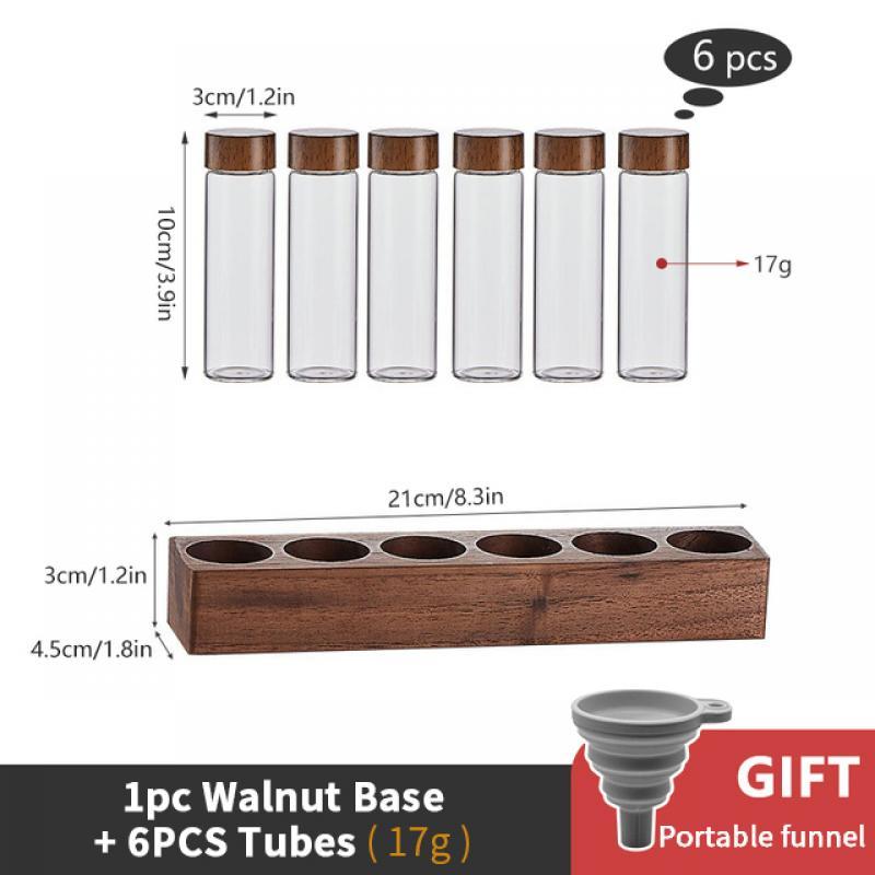 Coffee Beans Storage Container Tube Display Rack Tea Bottle Glass Single Dose Espresso Accessory Coffeware Set Barista Tool Gift