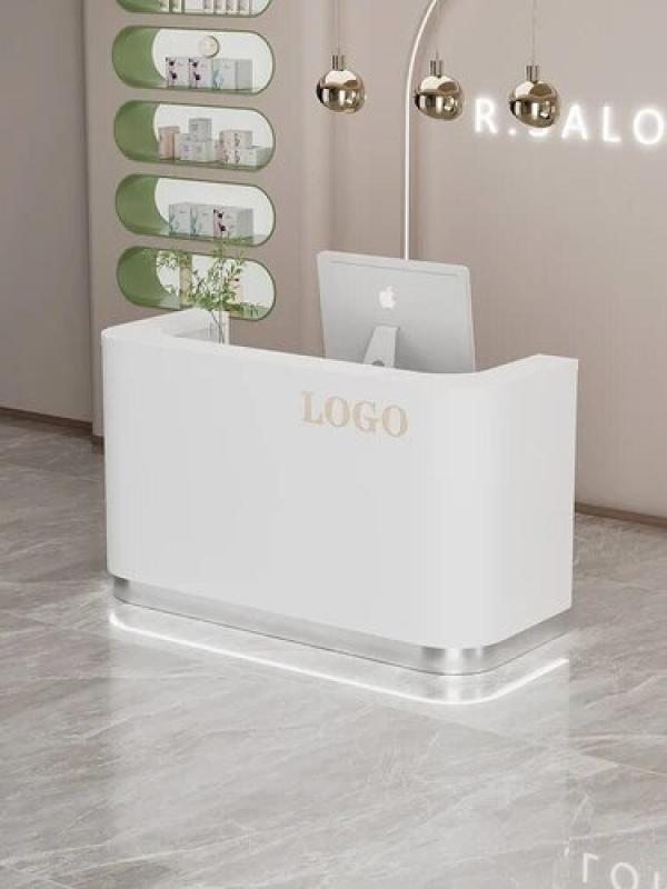 White Front Reception Desk Podium Church Conference Pulpit Standing Reception Desk Office Balie Receptie Luxury Furniture