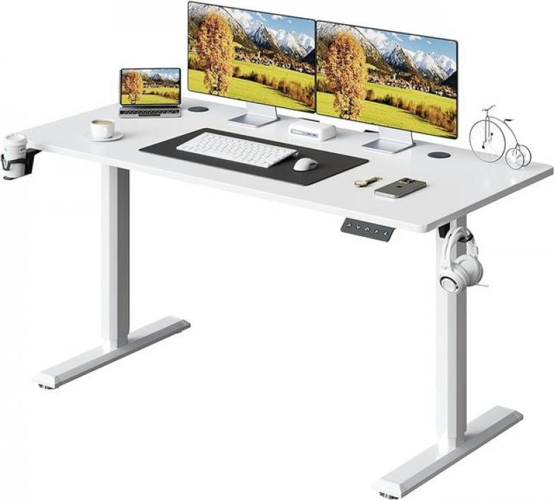 43 X 24 Inches Desk Interior Desktop for Pc Setup Accessories Electric Standing Desk 43 Inch Table Computer Offices White Mobile