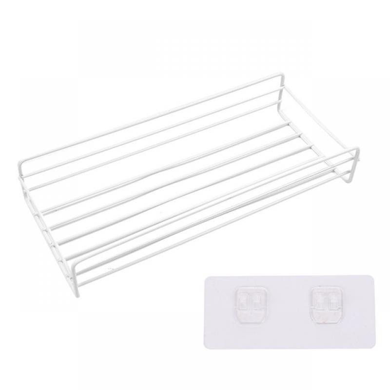 Bathroom Corner Storage Shelves Wall Mounted Rack Shampoo Holder Iron Shower Drain Basket Punch-Free Organizer Bath Accessories