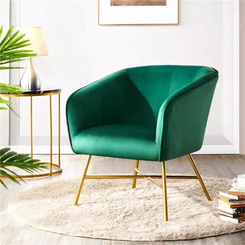 Velvet Club Accent Chair, Green Lounge Chair  Sofa Set Living Room Furniture