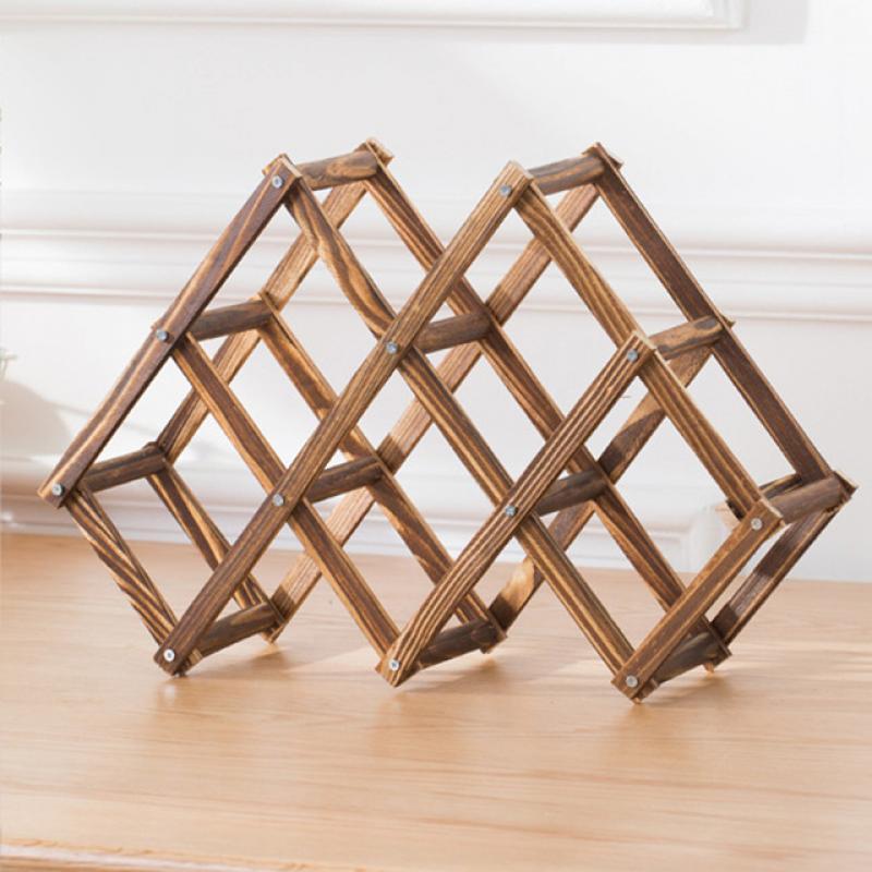 Wooden Wine Rack Wine Holders Kitchen Assembled Display Stand Organizer Bar Storage Bar Wine Cabinet Wine Bottle Display Rack