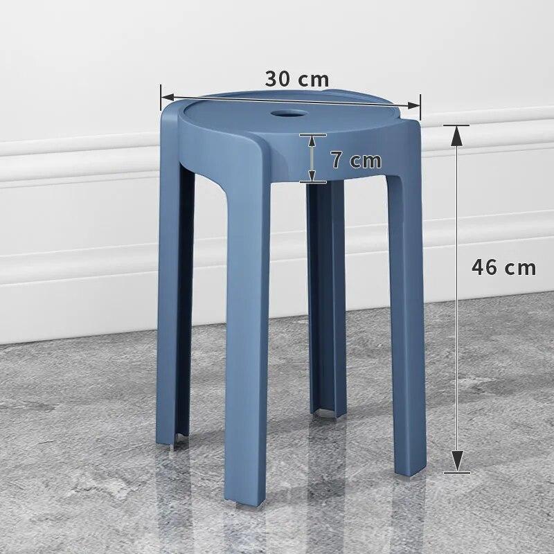 household thickened high stool bathroom stool adult dining table stool striped curved small bench