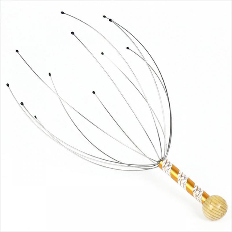 Scalp Head Massager Octopus Claw Gold Scalp Stress Relax Whole Body Spa Promote Blood Circulation Eliminate Muscle Tension Tool