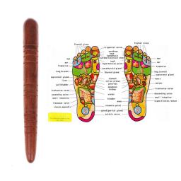 Wooden Foot Spa Physiotherapy Reflexology Thai Foot Massage Health Chart Free Massage Stick Tool