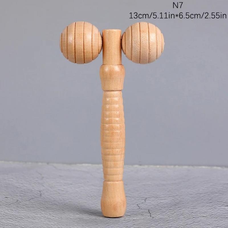 1PC Wood Roller Body Reflexology Acupuncture Therapy Meridians Scrap Lymphatic Drainage Face Lift Tool Massager