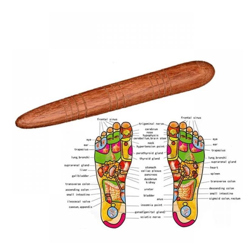 Natural Wooden Foot Body Massage Stick Relieve Muscle Soreness Relaxing Tool Foot Reflexology Massager Hot  Beauty Health