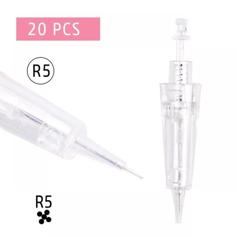 20pcs Bayonet Micro Needle Cartridge Needle for R1/R2/R3/R5/R7/F3/F5/F7 Micropigmentation Tattoo Makeup Eyebrow Lip Derma Tools