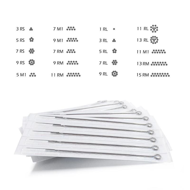 10/20pcs Tattoo Needles RL RS M1 RM Steel Disposable Sterilze Tattoo Curved High-grade Tattoo Needle Tattoo Equipment