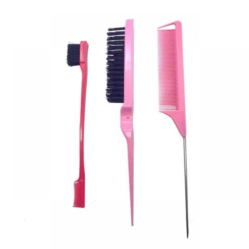 3-10pcs Hair Styling Comb Set Teasing Hair Brush Triple Teasing Comb Rat Tail Combs Edge Brush Hair Tail Tools Braid Tool Loop