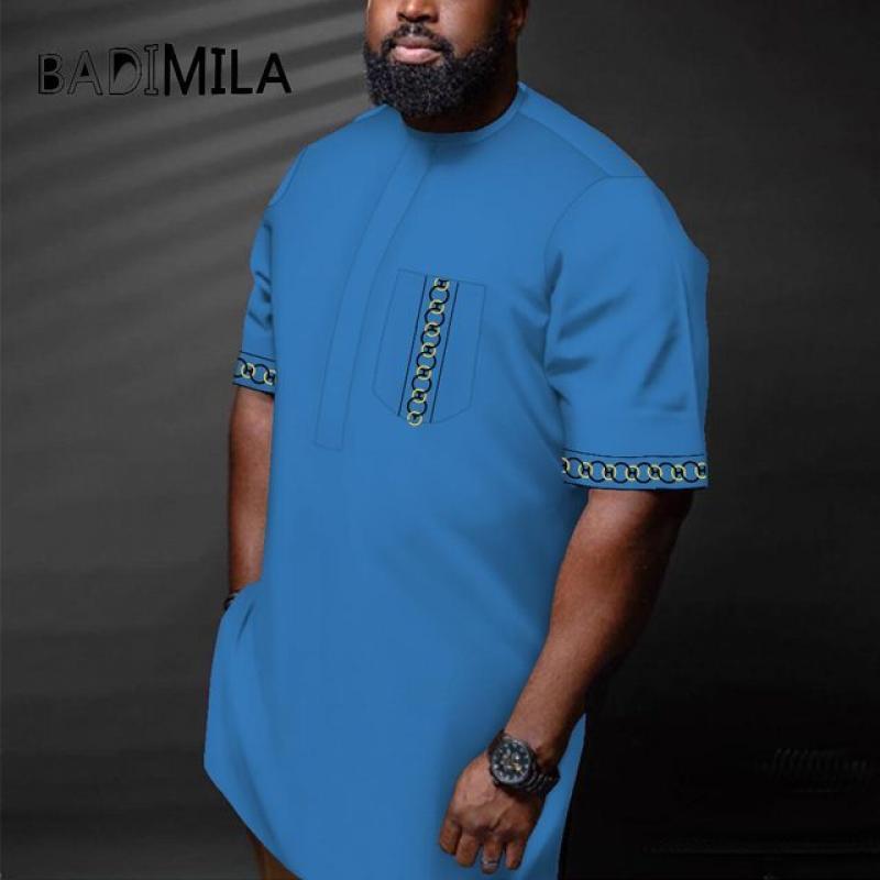 African Shirts for Men Plus Size Shirt Dashiki Tops Ankara Blouse Short Sleeve Outwear Tribal Wear Traditional Clothing WYN1709