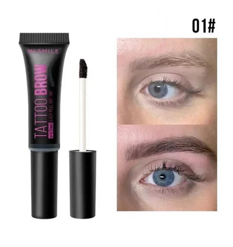 Waterproof Peel Off Eyebrow Gel Semi-Permanent Eye Brow Enhancer Tattoo Tint Long-lasting Black Brown Dye Eyebrow Cream Cosmetic