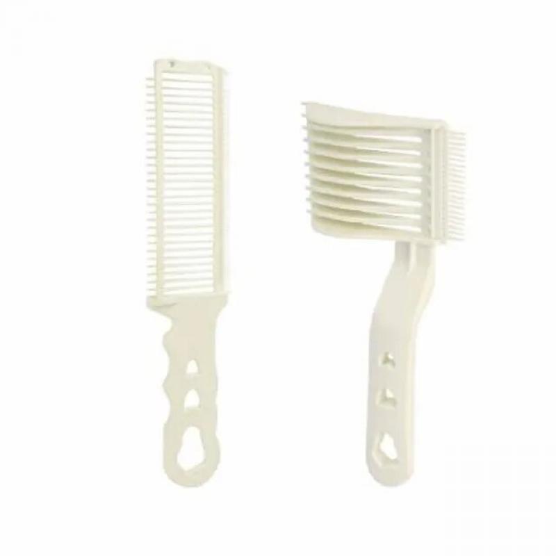 2PCS Kit Upgrade Barber Flat Top Hair Cut Combs Men's Arc Design Curved Positioning Hair Clipper Combs Salon Hairdresser Tools