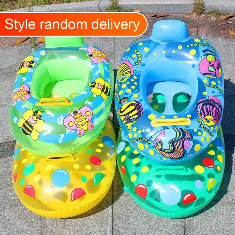 Inflatable Infant Kids Swimming Pool Rings with Handle Safety Baby Seat Float Swim Ring Water Toys for Kids