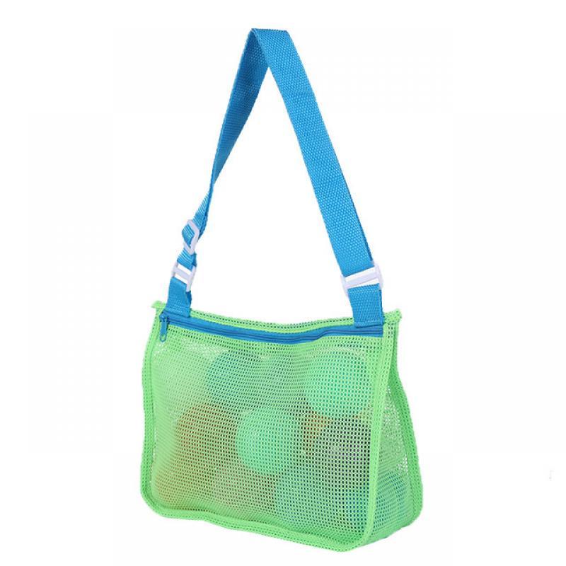 Beach Toy Mesh Bag Kids Shell Storage Bag Beach Toy Seashell Bag Mesh Pool Bag Sand Toys Swimming Accessories for Boys and Girls