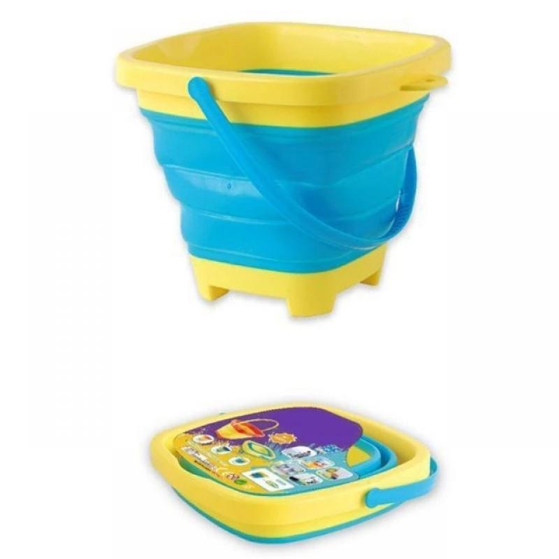 Children Beach Toys Kids Play Water Toys Foldable Portable Sand Bucket Summer Outdoor Toy Beach Play Sand Water Game Toy for Kid
