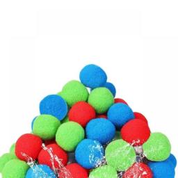 15PCS Reusable Sponge Water Balls Colorful  Adult Kids Sponge Water Bomb Splash Balloons Swimming Pool Summer Water Toy Games