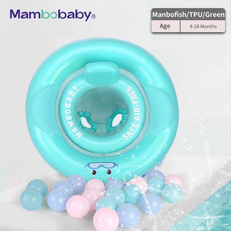 Mambobaby Non-Inflatable Baby Swim Floating Seat Ring Floats Infant Swimming Ring Float Pool Water Fun Accessories Boy&Girl Toys