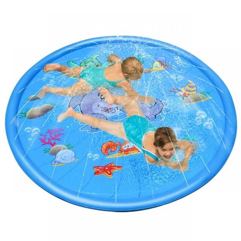 170cm Summer Children's Baby Play Water Mat Games Beach Pad Lawn Inflatable Spray Water Cushion Toys Swiming Pool Accessories