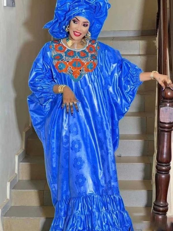 Turkey Dresses For Women African Designer 2023 Latest Bazin Riche Long Dresses Dashiki Robe Evening Gowns Bazin Riche Clothes